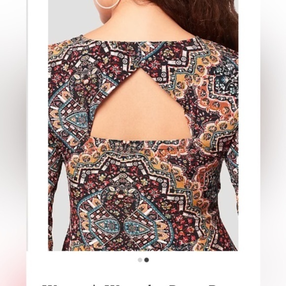 WRANGLER RETRO BELL SLEEVE HANDKERCHIEF HEM DRESS WESTERN SIZE SMALL - Picture 4 of 4